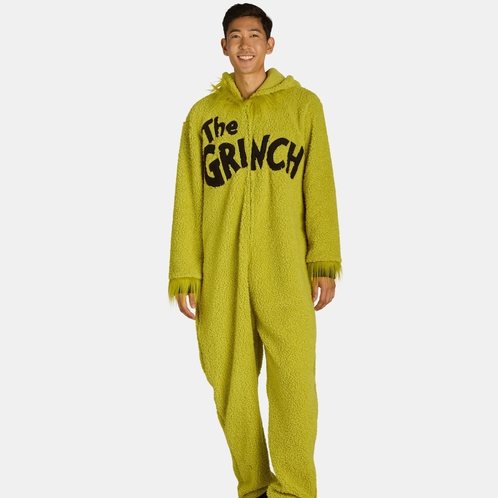 The Grinch Men's Green Onesie Size L